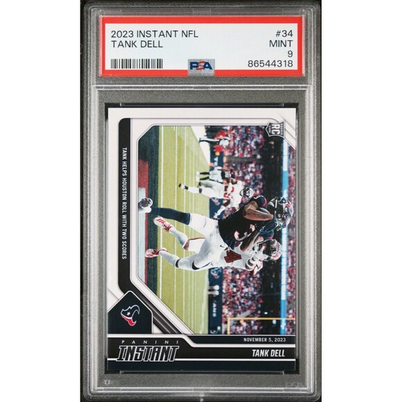 Tank Dell 2023 Panini NFL Rookie Football #34 Card 1 of 109 Texans PSA 9 Mint - Picture 1 of 2